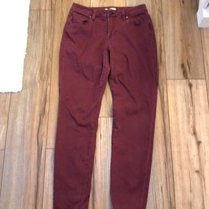 CAbi cranberry straight legged jean